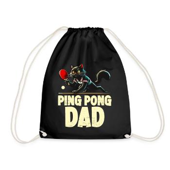 Table Tennis Katze Pingpong Black Cat Dad Outfit - Sac de sport léger - noir - Devant