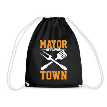 Mayor of Flavor Town - Drawstring Bag - black - Front