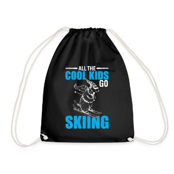 Tous les enfants cool vont skier - Sac de sport léger - noir - Devant