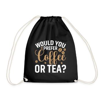 Préférez-vous le café ou le thé ? - Sac de sport léger - noir - Devant