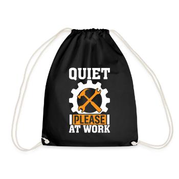 Please rest at work - Drawstring Bag - black - Front