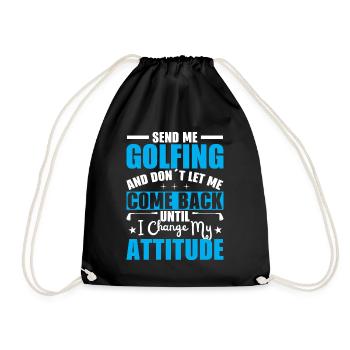 Envoie-moi au golf et ne me laisse pas - Sac de sport léger - noir - Devant