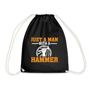 Juste un homme avec un marteau - Sac de sport léger - noir - Devant