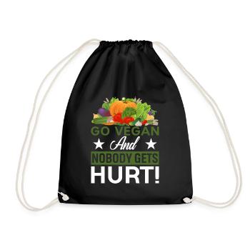 Devenez végétalien et personne ne sera blessé ! - Sac de sport léger - noir - Devant