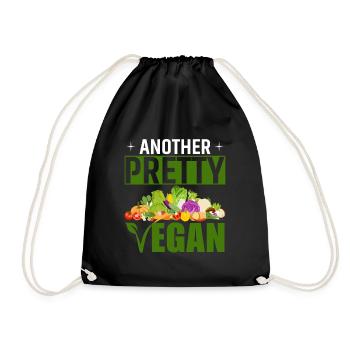 Another pretty vegan - Drawstring Bag - black - Front