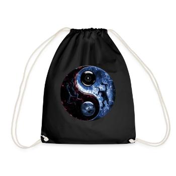 Yin Yang - Turnbeutel - Schwarz - Vorne
