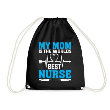 Meine Mutter Ist Die Beste Krankenschwester Der We - Turnbeutel - Schwarz - Vorne