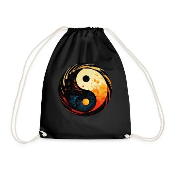 Yin Yang - Turnbeutel - Schwarz - Vorne