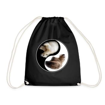 Ours Yin Yang - Sac de sport léger - noir - Devant