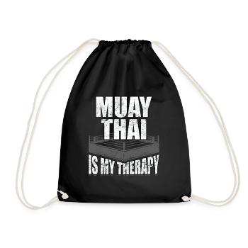 Muay Thai ist meine Therapie - Turnbeutel - Schwarz - Vorne