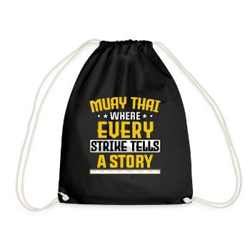 Muay Thai où chaque frappe raconte une histoire - Sac de sport léger - noir - Devant