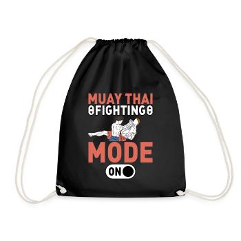 Mode de combat Muay Thai activé - Sac de sport léger - noir - Devant