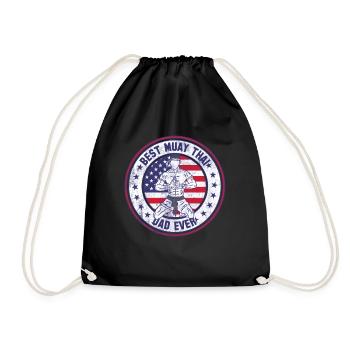 Best Muay Thai Dad Ever - Drawstring Bag - black - Front