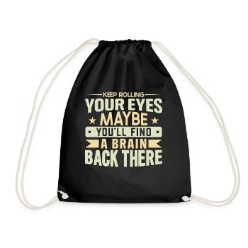Funny Quotes And Jokes Laughter And Entertainment - Drawstring Bag - black - Front