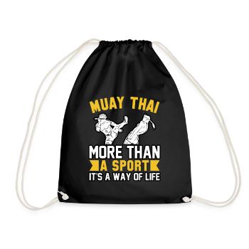 Le Muay Thai plus qu’un sport, c’est un art de vivre - Sac de sport léger - noir - Devant