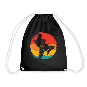 Muay Thai - Drawstring Bag - black - Front