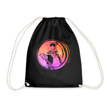 Muay Thai - Drawstring Bag - black - Front