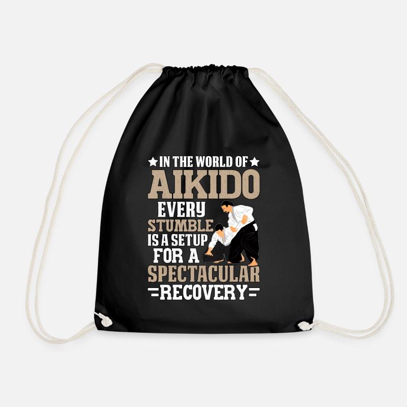 Aikido - Turnbeutel - Schwarz
