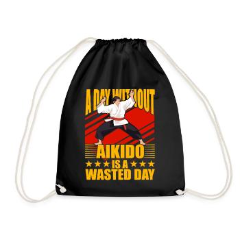 Une journée sans Aïkido est une journée perdue - Sac de sport léger - noir - Devant