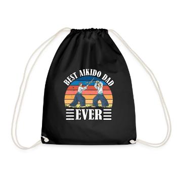 Meilleur papa d’aïkido de tous les temps - Sac de sport léger - noir - Devant