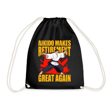 L’aïkido redonne sa grandeur à la retraite - Sac de sport léger - noir - Devant