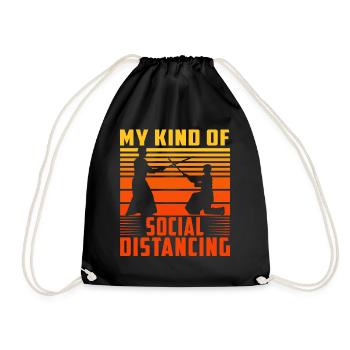 Mon type de distanciation sociale - Sac de sport léger - noir - Devant