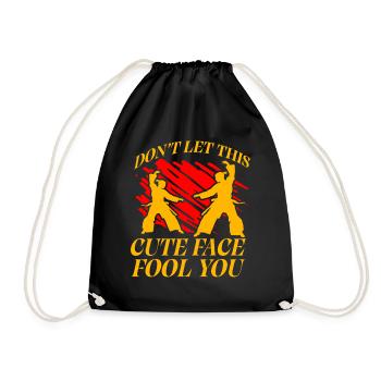 Ne vous laissez pas tromper par ce joli visage - Sac de sport léger - noir - Devant