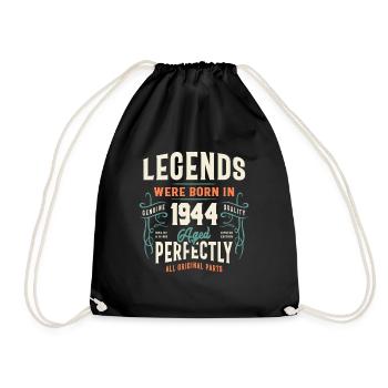 1944 80. Geburtstag Geschenke 80 Jahre alte Männer Frauen - Turnbeutel - Schwarz - Vorne