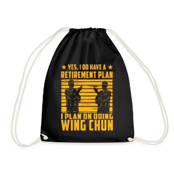 Yes, I do have a retirement Plan I plan on doing - Drawstring Bag - black - Front