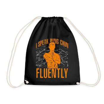 I speak Wing Chun fluently - Drawstring Bag - black - Front