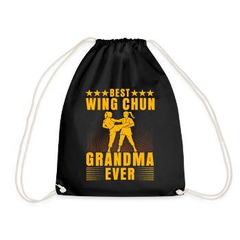 Beste Wing Chun Oma aller Zeiten - Turnbeutel - Schwarz - Vorne