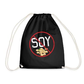 No Soy Allergy Awareness Warning Allergic - Turnbeutel - Schwarz - Vorne