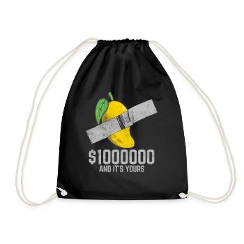 Duct Tape Mango Fruit Lover Funny Quote - Drawstring Bag - black - Front