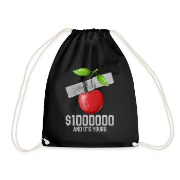 Ruban adhésif cerise amateur de fruits citation drôle - Sac de sport léger - noir - Devant