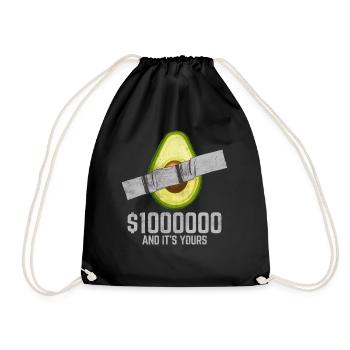 Ruban adhésif avocat amateur de fruits citation drôle - Sac de sport léger - noir - Devant
