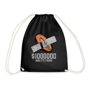 Duct Tape Date Fruit Lover Funny Quote - Drawstring Bag - black - Front