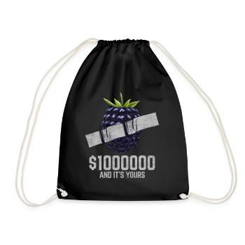 Ruban adhésif sureau Fruit amant citation drôle - Sac de sport léger - noir - Devant