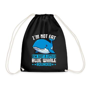 Je ne suis pas gros, je suis juste une petite baleine bleue arrondie - Sac de sport léger - noir - Devant