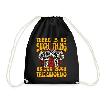 Il n’y a jamais trop de taekwondo - Sac de sport léger - noir - Devant