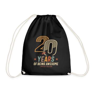 20 Jahre Awesome 2004 20. Geburtstag - Turnbeutel - Schwarz - Vorne