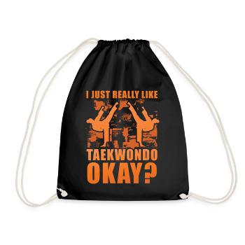 J’aime vraiment le taekwondo, d’accord ? - Sac de sport léger - noir - Devant