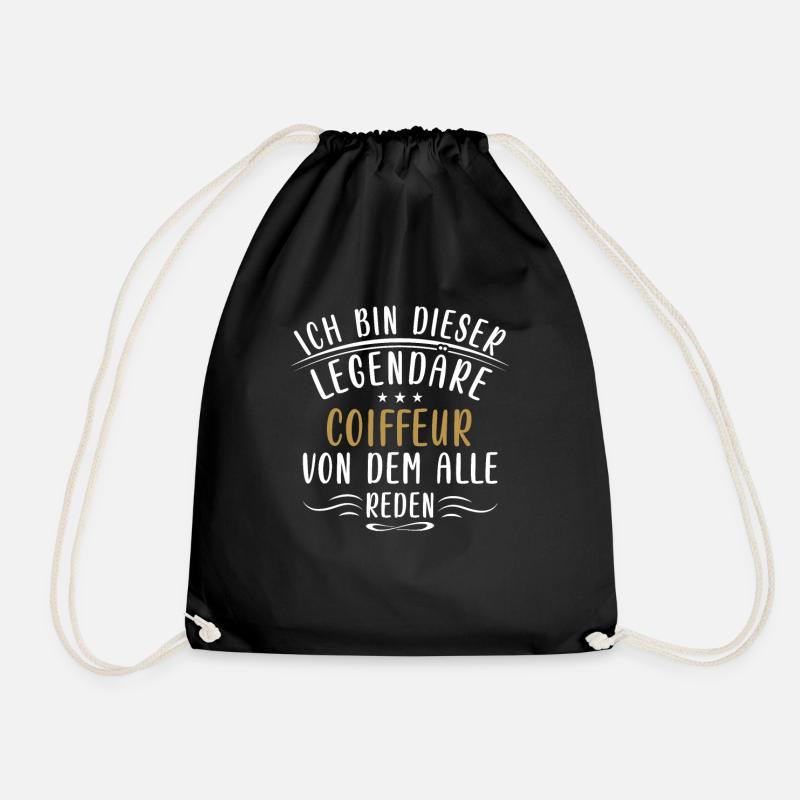Lustige Coiffeur Sprüche Friseur Haare Styling - Drawstring Bag - black