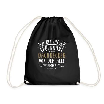 Lustige Dachdecker Sprüche Dach Haus Handwerk - Sac de sport léger - noir - Devant