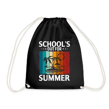 School is out for the summer - Drawstring Bag - black - Front