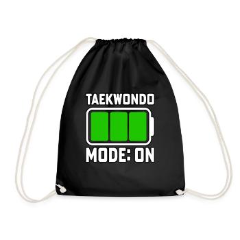 Taekwondo-Modus Ein - Turnbeutel - Schwarz - Vorne
