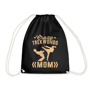 Maman folle de taekwondo - Sac de sport léger - noir - Devant