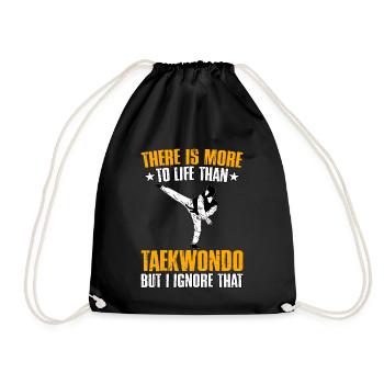 There is more to life than taekwondo but I ignore - Drawstring Bag - black - Front