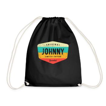 Johnny prénom personnalisé - Johnny - Sac de sport léger - noir - Devant