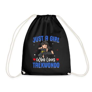 Juste une fille qui aime le taekwondo - Sac de sport léger - noir - Devant