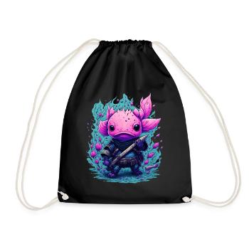 Axolotl - Turnbeutel - Schwarz - Vorne